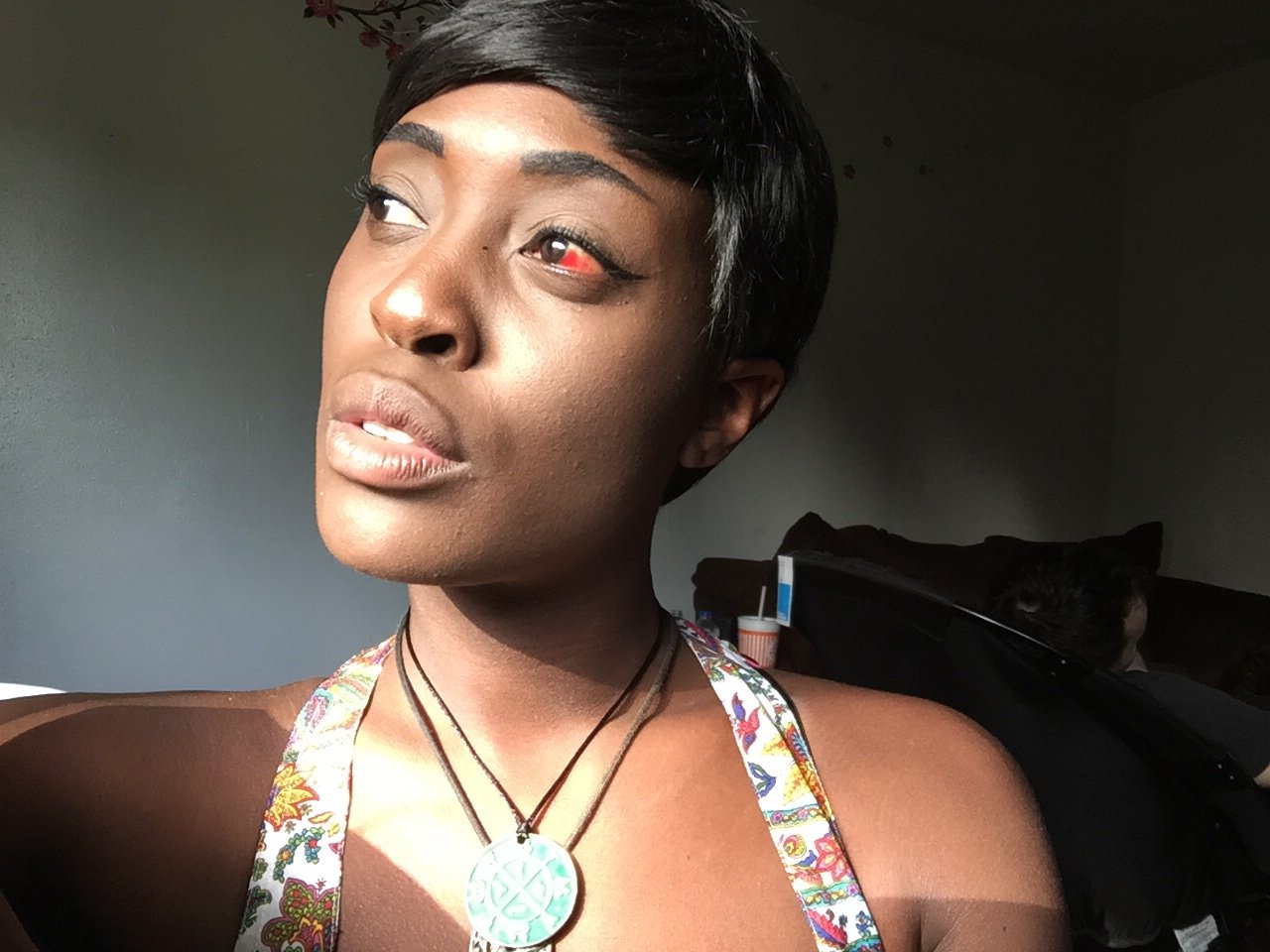 Debott...She broke the blood vessels in her eyes because she's a dumb bitch who doesn't know when to tap out when she's being choked 2. (1) #T7efIXmu