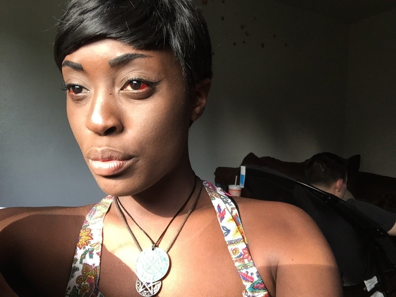 Debott...She broke the blood vessels in her eyes because she's a dumb bitch who doesn't know when to tap out when she's being choked 2. (1) #kUWQrT4B